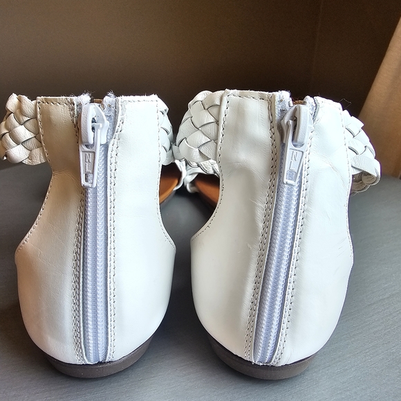 BROWNS White Braided leather sandals Sz 9 - Picture 3 of 4